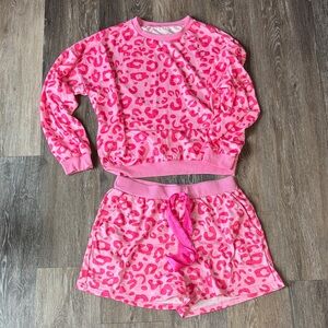 Pink Leopard Print Pajamas